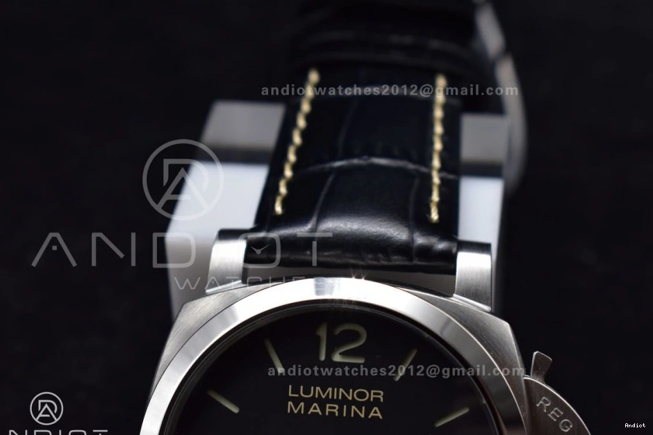 PAM1312 Leather Black Best 1:1 Dial P.9010 SBF Clone on Strap Edition Black 0418